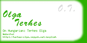 olga terhes business card